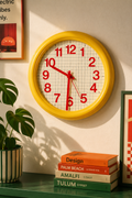 Round Grid Wall Clock