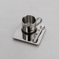 Stainless Steel Mug and Saucer
