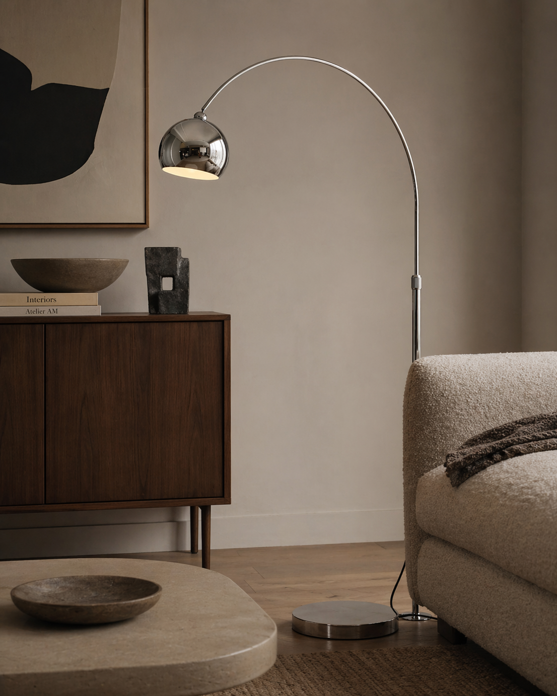 Apollo Chrome Arc Lamp