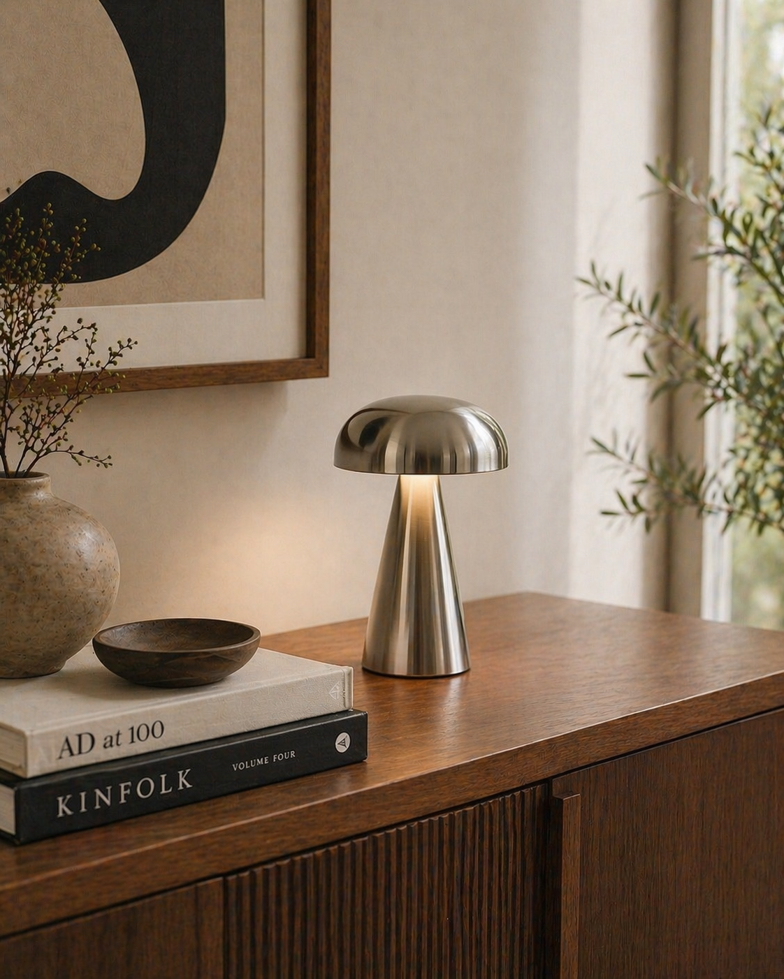 Zeno | Chrome LED Touch Table Lamp