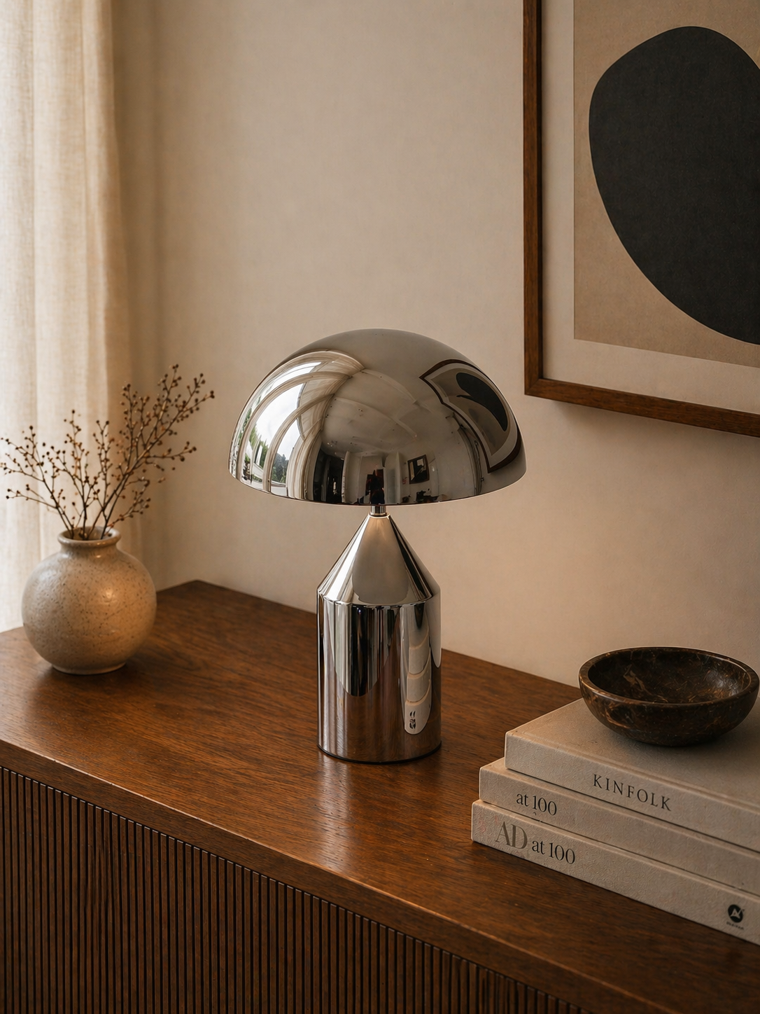 Zuri | Minimalist Chrome LED Lamp